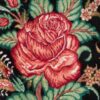 Handgeknüpfter persischer Bildteppich aus Qom, der eine Rosenblume darstellt