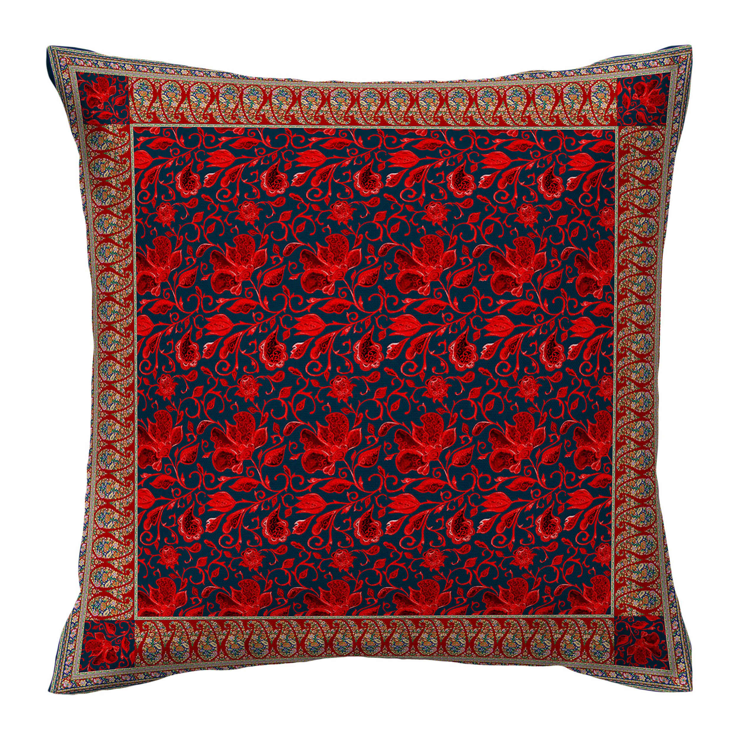 Traditionelles Paisley- & Blumen-Kissenbezug-Set – Hazan zweiseitig (2er-Set)