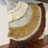 Boho-Stil Kissenbezug – Hanf mit Makramee-Design in Grau (x2)
