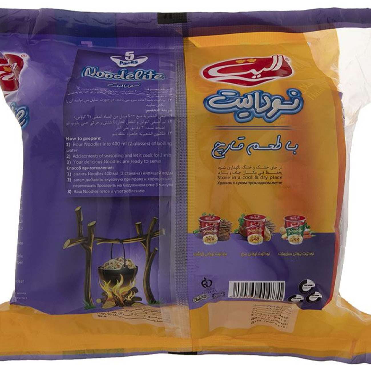 Instant-Nudeln – Elite Indomie – Pilzgeschmack, 375g (4 Packungen)