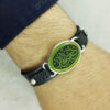 Islamisches Armband mit Leder & Achatstein Ya Zaynab für Männer