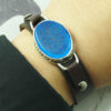 Islamisches Armband mit Leder & Achat verstellbar Surah Al Kausar