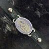 Islamisches Armband mit Leder & Achatstein verstellbar Ya Aba Abdillah