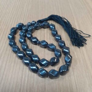 Islamischer Hämatit Rosenkranz mit 33 Gebetsperlen Tasbih Misbaha gefertigt