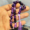 Islamischer Amethyst Rosenkranz mit 33 Gebetsperlen Tasbih gefertigt