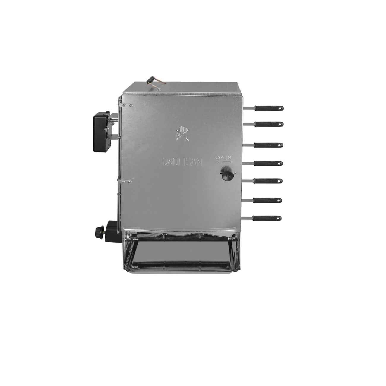 Vertikaler Kebab Gas Grill Brenner – Automatisch rotierend mit 14-Spieß-Ständer