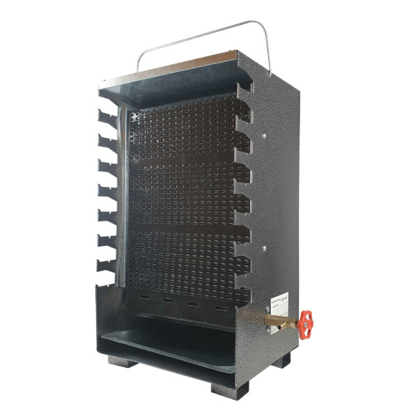 Vertikaler Kebab Gas Grill Brenner - Rauchfrei mit 8 Spießen für Innen- und Außenbereich