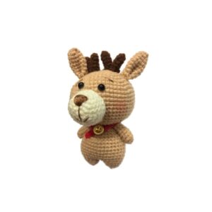 Amigurumi Hirsch Kuscheltier – Handgemachtes Gehäkeltes Plüschtier | Sanft und Kuschelig
