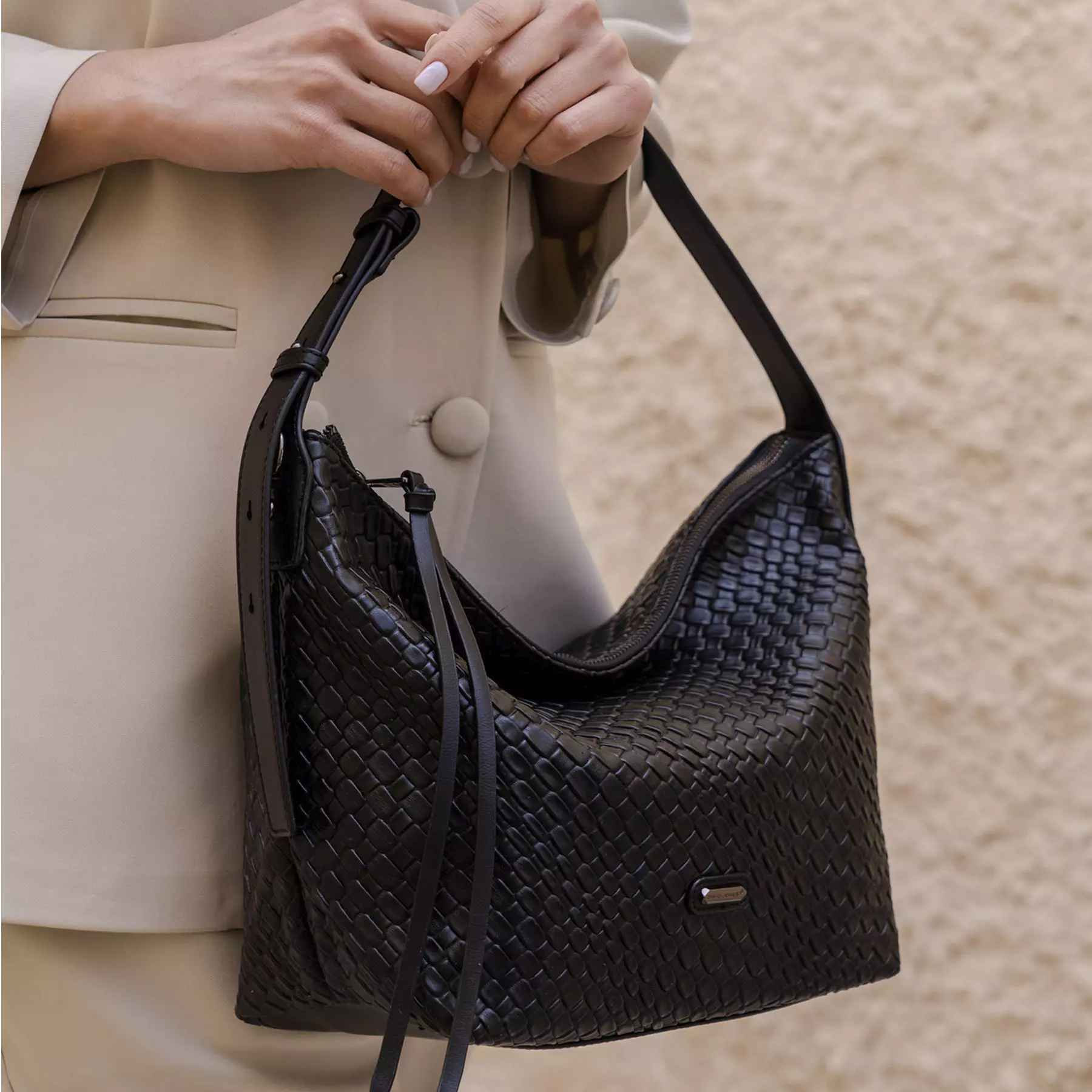Leder Slouchy Tasche – Hobo Stil Modell Snake