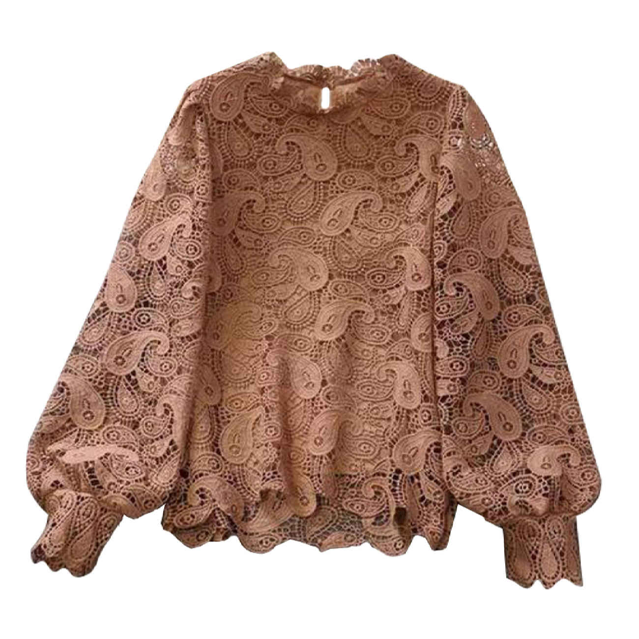 Langarmbluse für Damen mit Paisley-Design