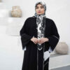 Locker geschnittene Abaya für Muslimische Frauen mit Weißem Piping-Design
