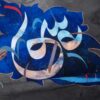 Regulär geschnittenes Kleid für Damen mit Kalligraphie Modell Afaq
