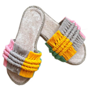Macrame Flache Hausschuhe für Damen Handgemacht Modell Mitra