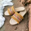 Macrame Flache Hausschuhe für Damen Handgemacht mit Boho Design