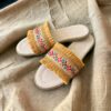 Macrame Flache Hausschuhe für Damen Handgemacht mit Boho Design