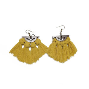 Makramee Hoop Quastenohrringe Modell Kreis für Damen