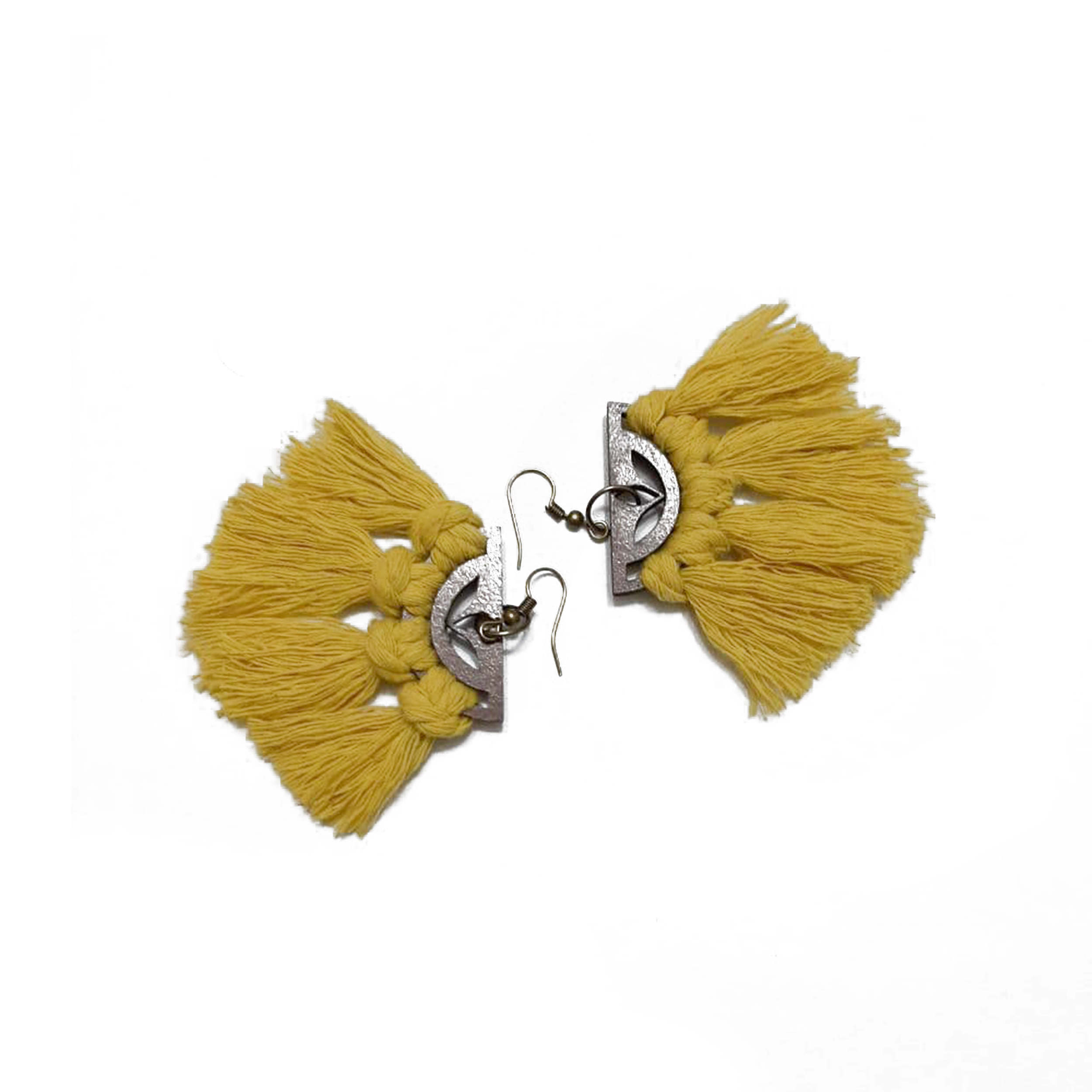 Makramee Hoop Quastenohrringe Modell Kreis für Damen