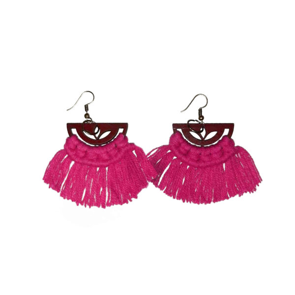 Macrame Hoop Quasten Ohrringe für Damen Modell Sadaf