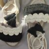 Macrame Slingback Flache Sandalen mit Boho-Design Handgemacht
