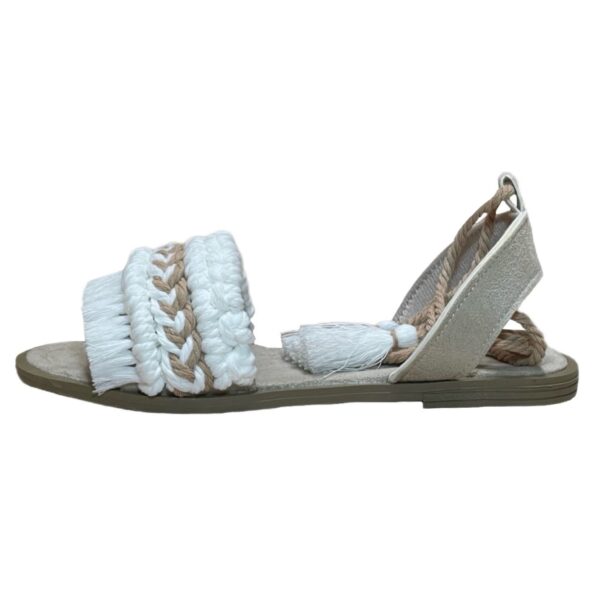 Macrame Slingback Flache Sandalen mit Boho-Design Handgemacht Code SH04