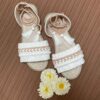 Macrame Slingback Flache Sandalen mit Boho-Design Handgemacht Code SH04