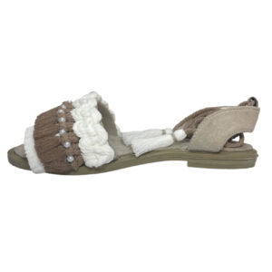 Macrame Slingback Sandalen mit Boho-Design Handgefertigt