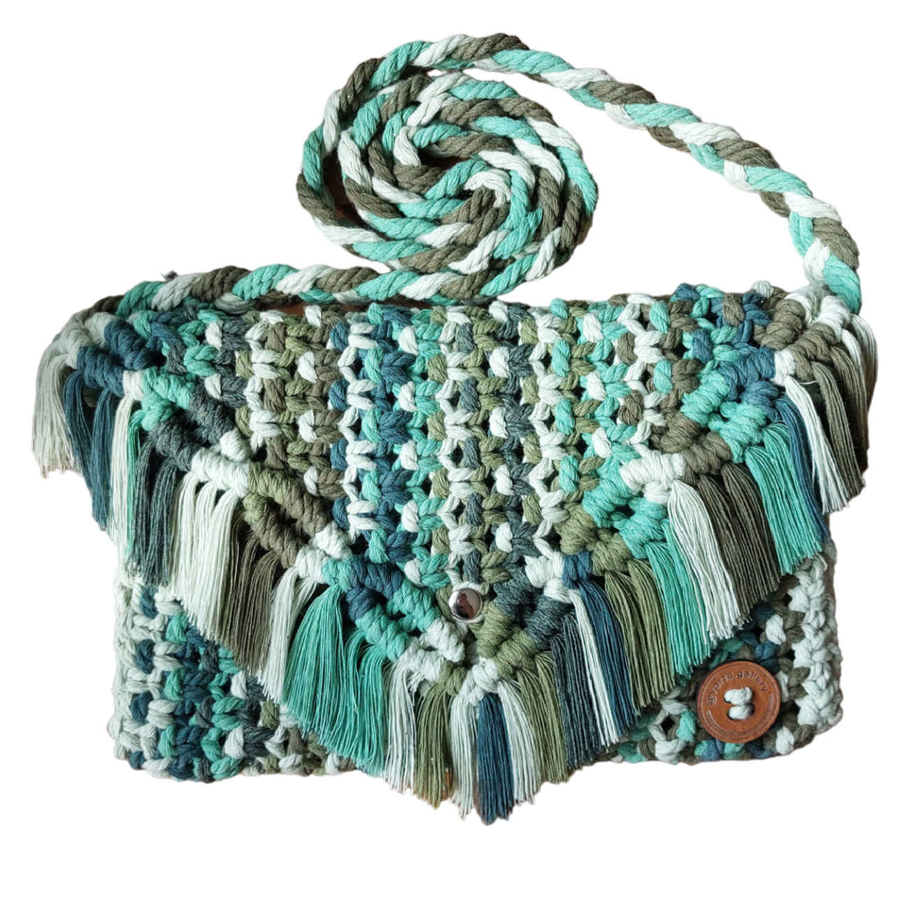 Macrame Sling Tasche - Handgewebt für Frauen Modell Nature