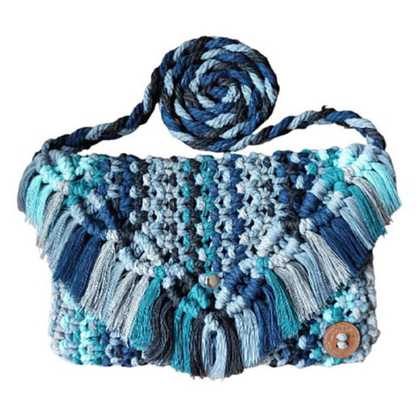 Macrame Sling Tasche - Handgewebt für Frauen Modell Ocean