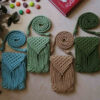 Macrame Sling Tasche für Frauen - Handgewebt mit Boho Design