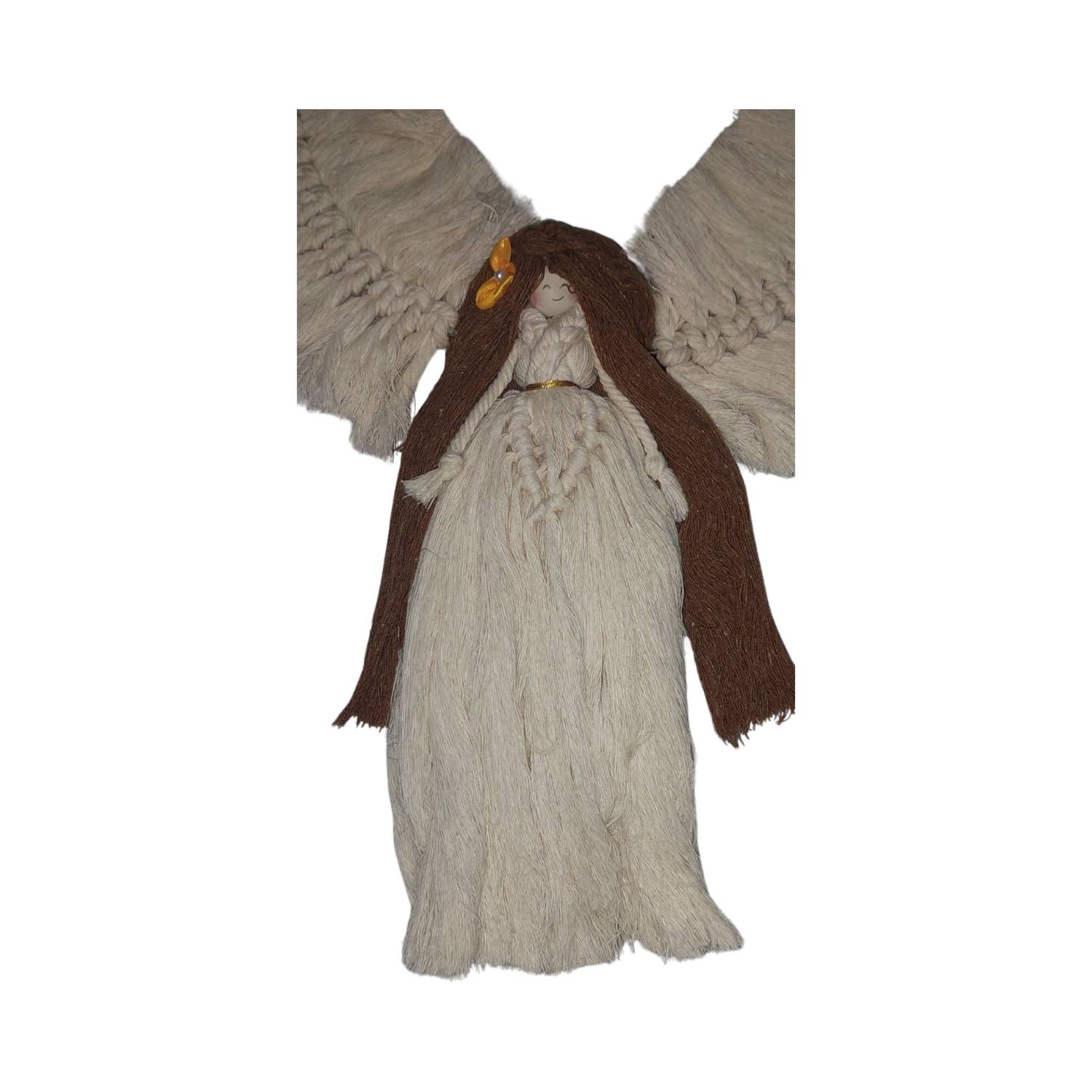 Makramee-Wandbehang Wandteppich Kunst Boho Handgefertigt Modell Engel