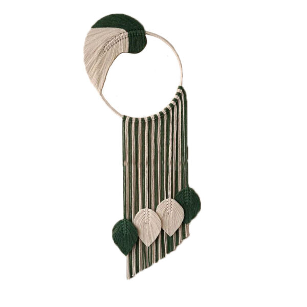 Makramee-Wandbehang Wandteppich Kunst Boho Modell Blätter