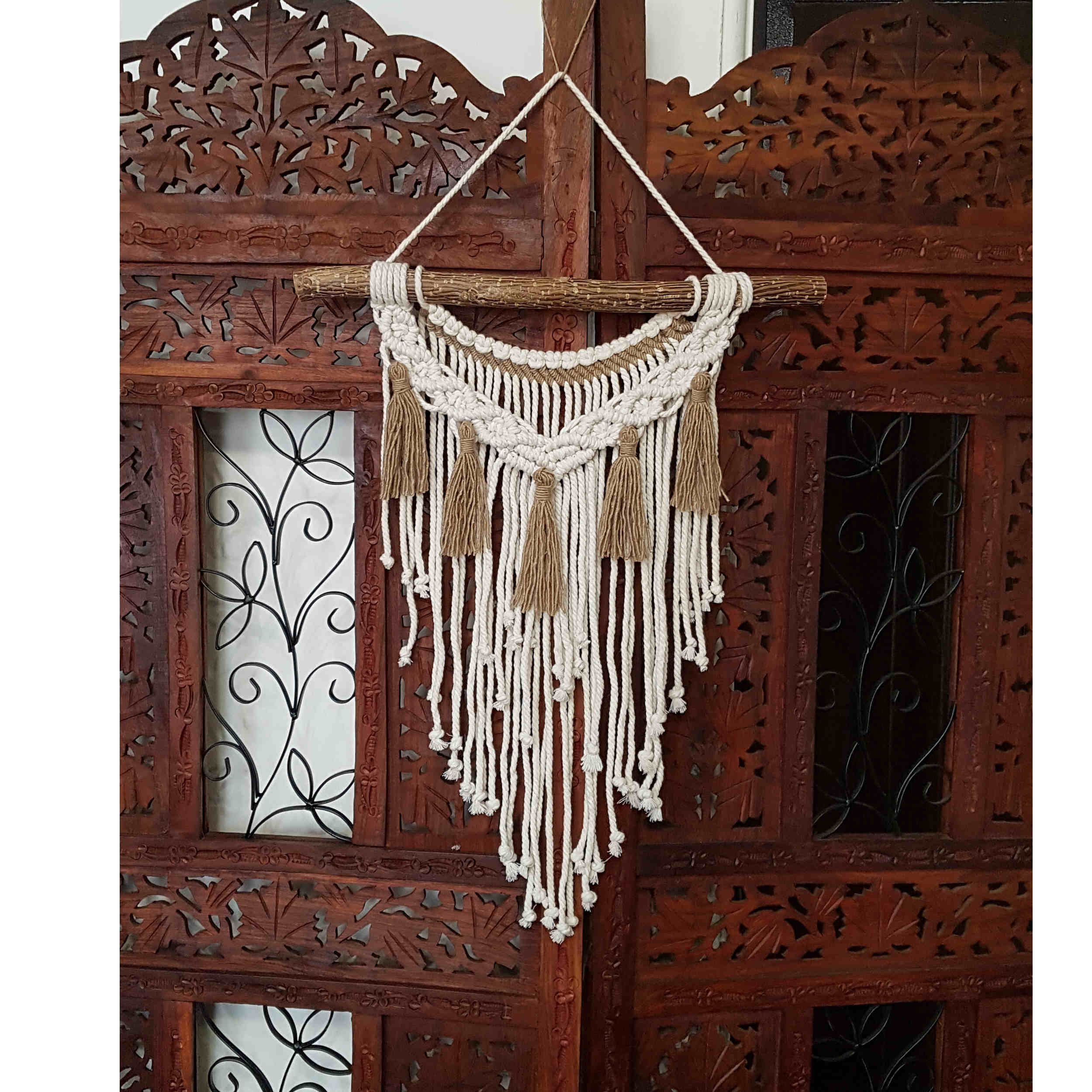 Makramee-Wandbehang Wandteppich Kunst Boho Modell MacHang