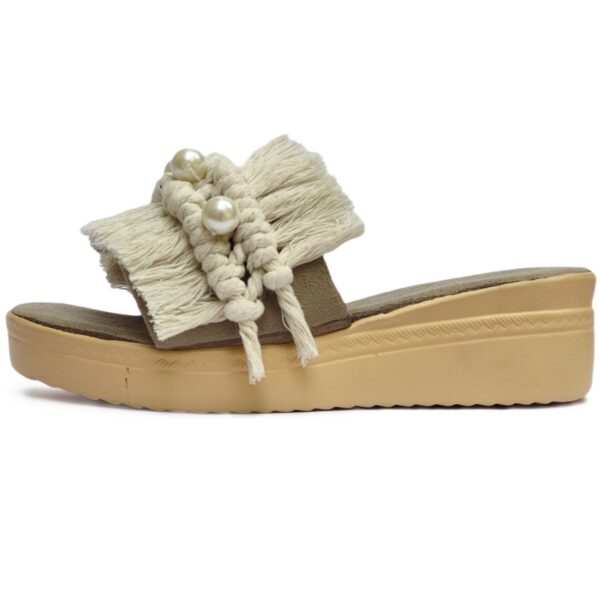 Macrame Keil-Slippers für Damen Modell Boho