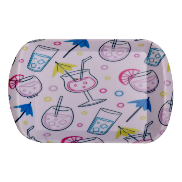 Melamin-Serviertablett, langlebig & leicht, Sommergetränke, Set von 3