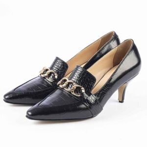 Natürliche Leder Pumps mit spitzer Zehenform für Damen Modell Jeannette