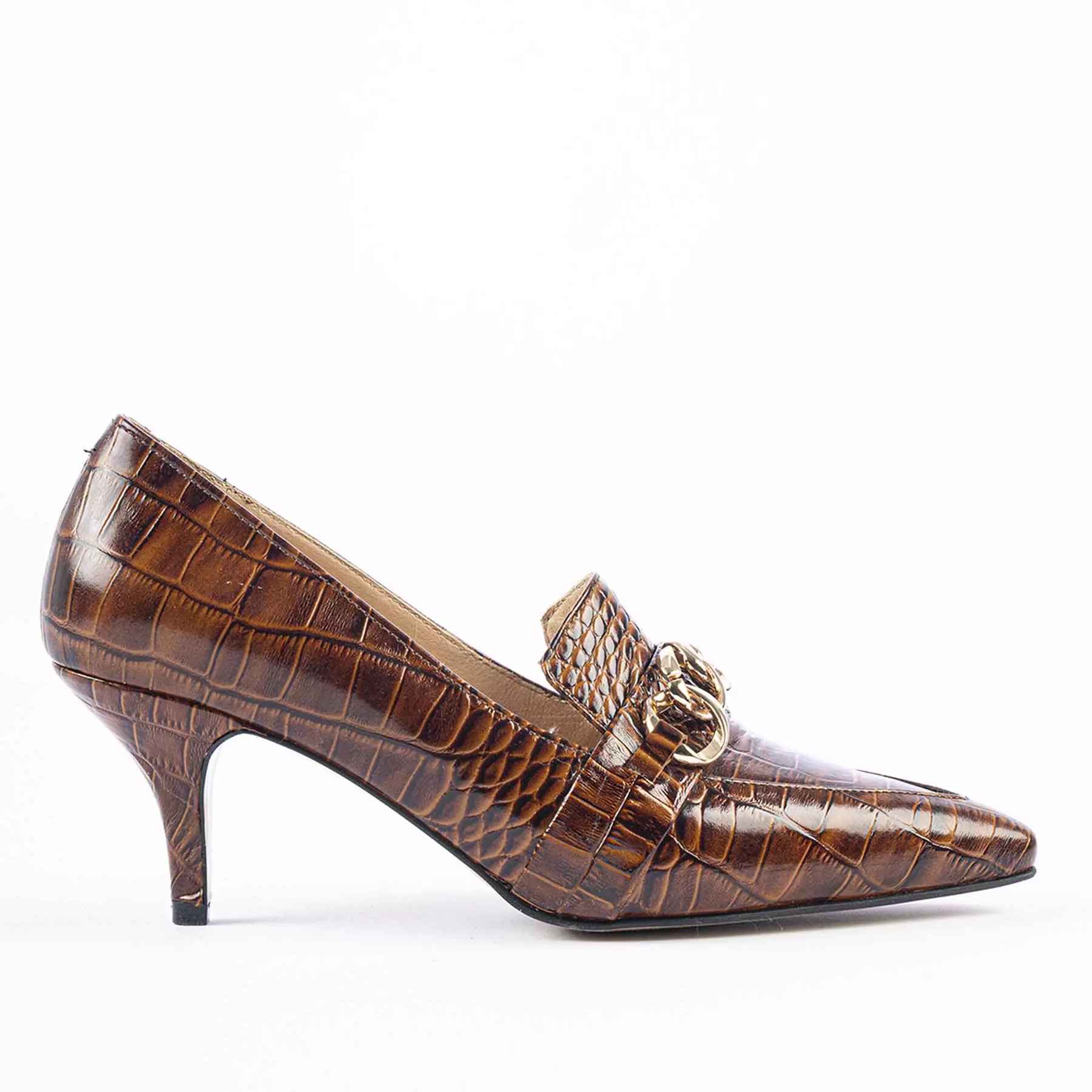 Natürliche Leder Pumps mit spitzer Zehenform für Damen Modell Jeannette