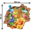 Kinderzimmer-3D-Wandsticker für das Babyzimmer Modell Winnie Puuh und Freunde