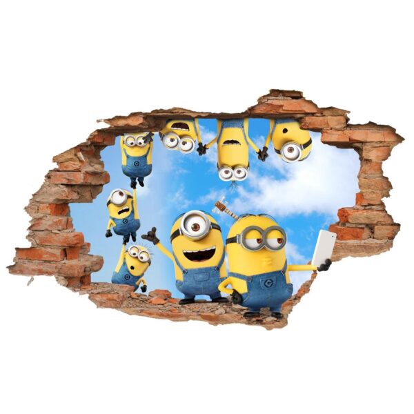 Kinderzimmer-3D-Wandsticker für das Babyzimmer mit Minions-Design