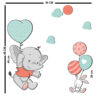 Kinderzimmer-Wandsticker aus Holz mit Elefanten-Design für das Babyzimmer