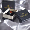 Persischer Achat Silberring für Herren, Elegance Rot, Modell Flower