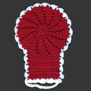 Handgewebter Badehandschuh Loofah für Erwachsene Rot (x5)