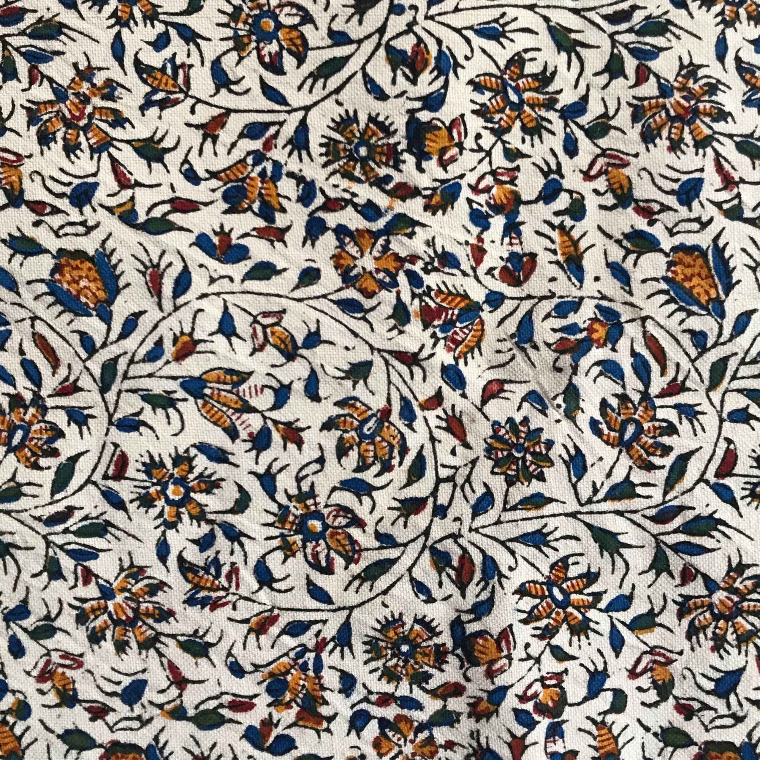 Persische Blockdruck-Gebetsmatte Janamaz Sajada Kalamkari Floral