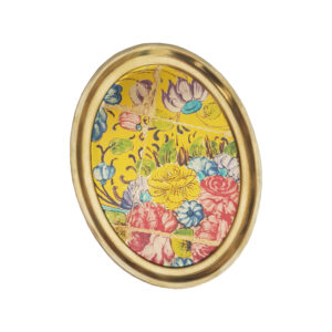 Persisches Messing-Serviertablett, Eleganz im Blumendesign