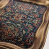 Persisches Messing-Serviertablett mit persischen Blumenmotiven