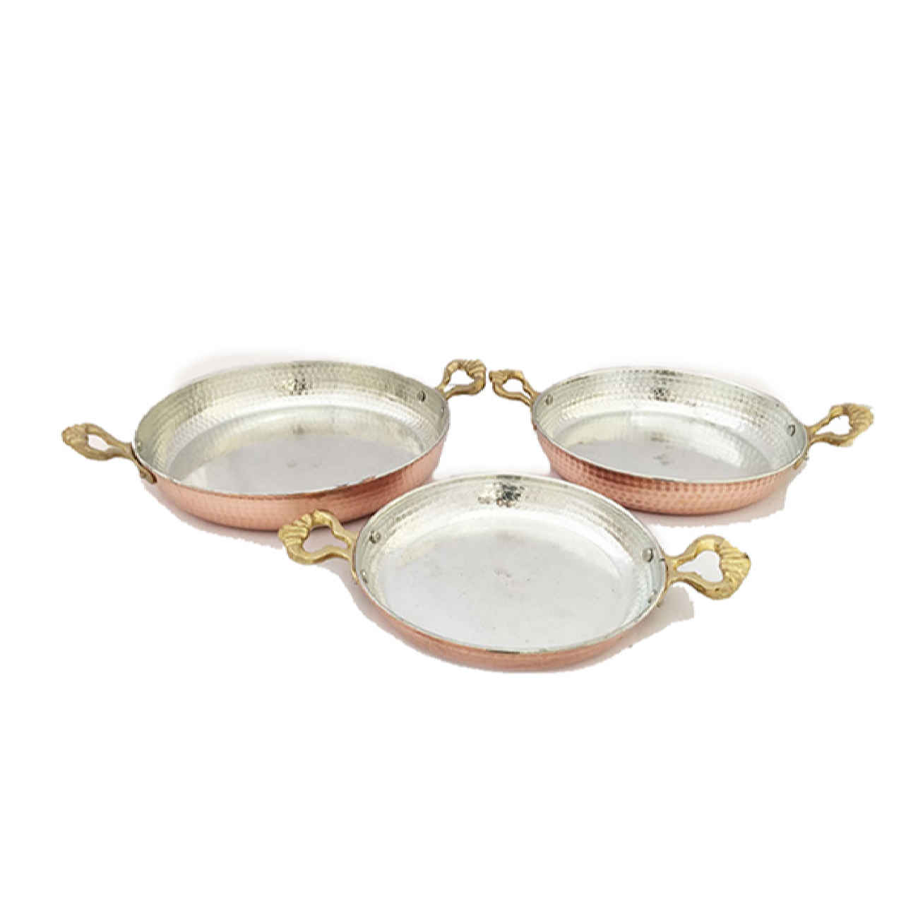 Gehammerte persische Kupferbratpfanne – Saman-Design