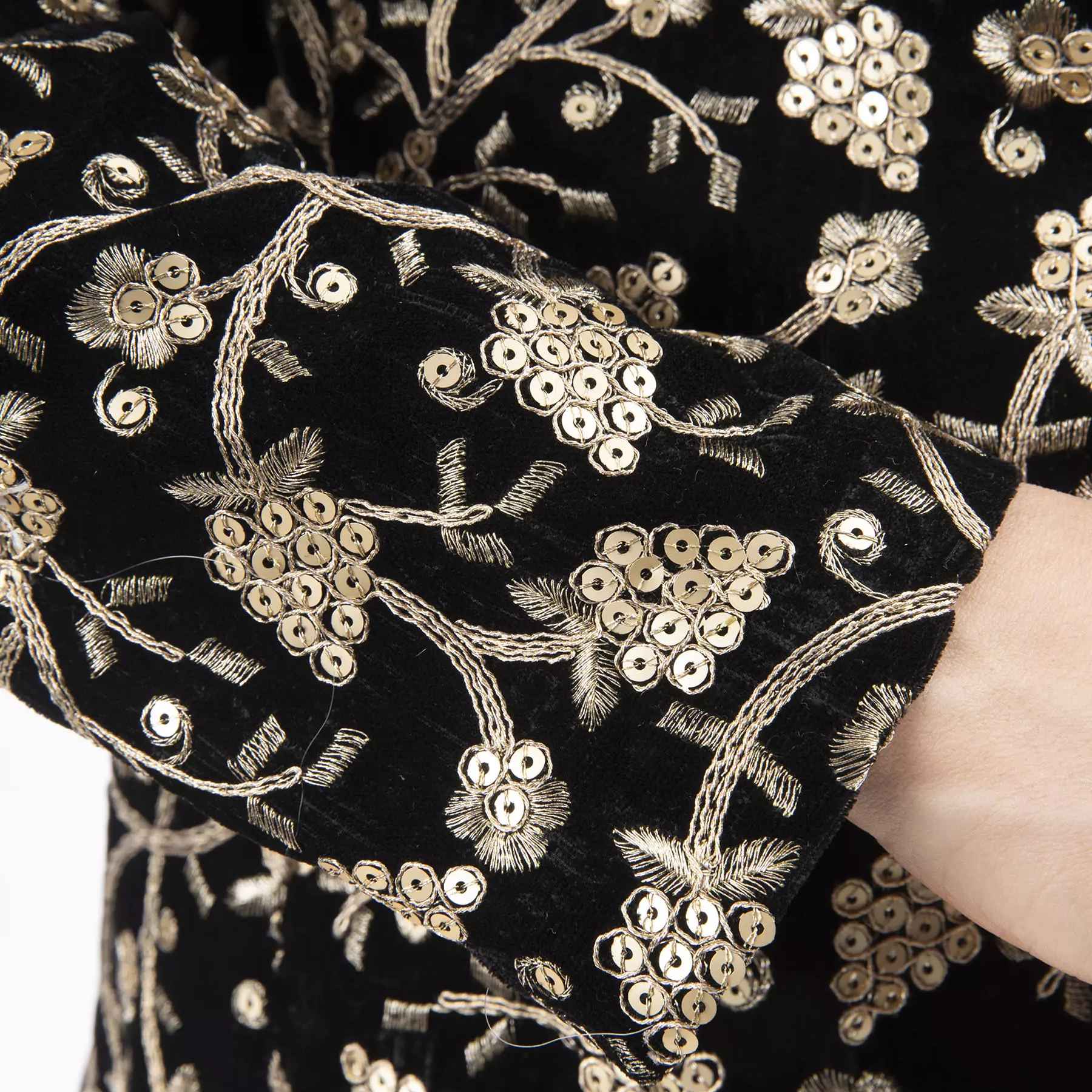 Persischer bestickter Manto für Frauen Modell Paillettenarbeit