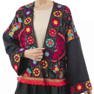 Persischer bestickter Manto für Frauen mit floralem Design