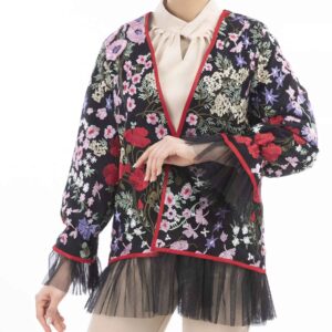 Persischer bestickter Manto mit floralem Design
