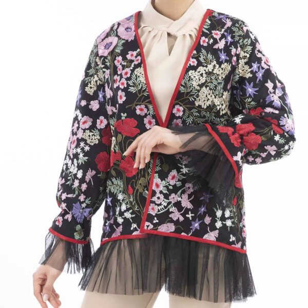 Persischer bestickter Manto mit floralem Design