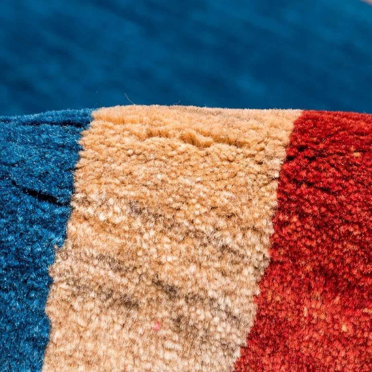 Authentischer echter persischer Gabbeh-Wollteppich handgewebt in Fars rot